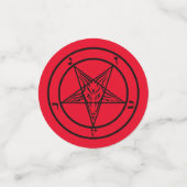 Baphomet Pentagram Satanische Confetti (Kleine voorkant)