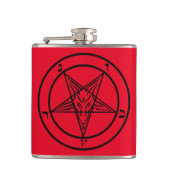 Baphomet Pentagram Satanische kolf Heupfles (Voorkant)