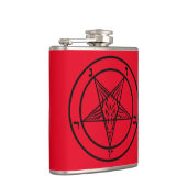 Baphomet Pentagram Satanische kolf Heupfles (Rechts)