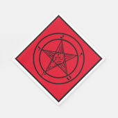 Baphomet Pentagram Satanische lunch Servet (Hoek)