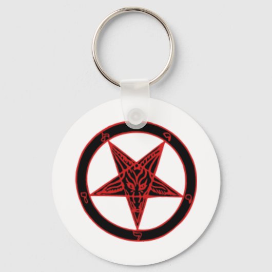 Baphomet Pentagram Sleutelhanger (Voorkant)