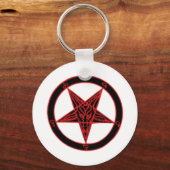 Baphomet Pentagram Sleutelhanger (Voorkant)