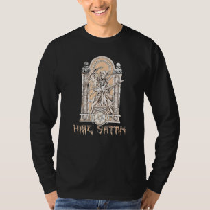 Baphomet Play Electric Guitar Hail Satan Devil 666 T-shirt