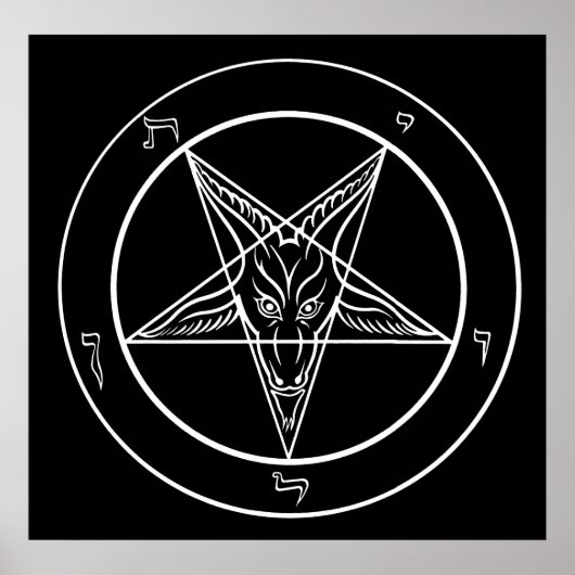 Baphomet Poster - 2,00 m vierkant (Voorkant)