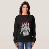 Baphomet Praying Demon  Satanic Lucifer Beelzebub Trui (Voorkant volledig)