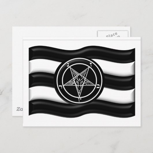 Baphomet Pride Flag Briefkaart (Voorkant / Achterkant)