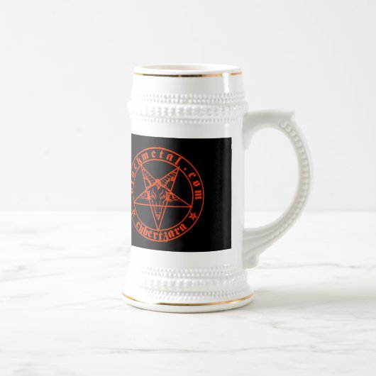 Baphomet Red Beer Stein Bierpul (Rechts)