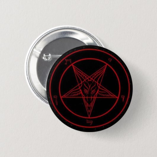 Baphomet Ronde Button 5,7 Cm (Voorkant /achterkant)