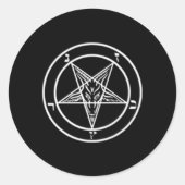 Baphomet Ronde Sticker (Voorkant)