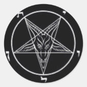 Baphomet Ronde Sticker Set (Voorkant)