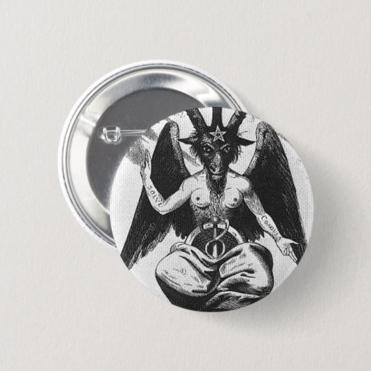 Baphomet Round Button (Voorkant /achterkant)