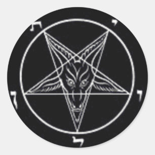 Baphomet Round Sticker Set