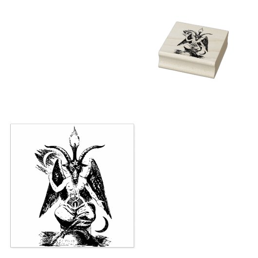 Baphomet Rubberstempel (Gestempeld)