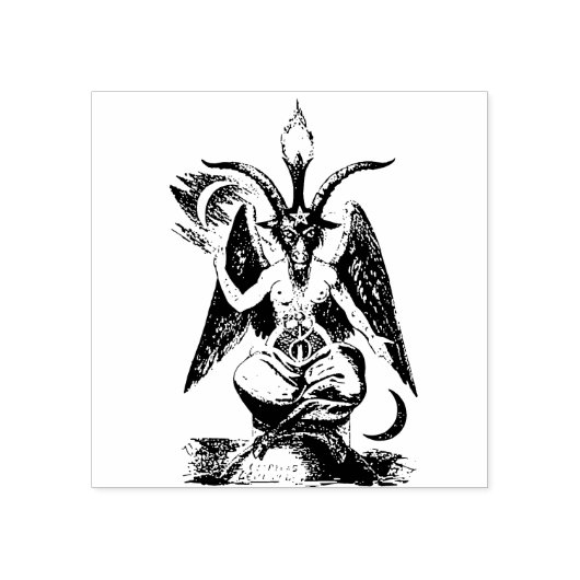 Baphomet Rubberstempel (Afrduk)