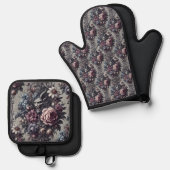 Baphomet’s Boeket – Gotisch Victoriaans Ovenwant & Pannenlap Set (Voorkant / Achterkant)