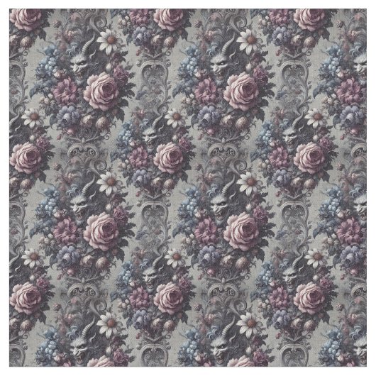 Baphomet’s boeket – Gotische dichte Tegel Stof (Close Up)