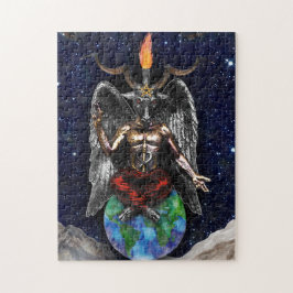 Baphomet Sabbatical Goat Black Night Earth Legpuzzel