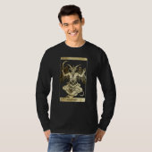 Baphomet Satan Occult Dark Evil 66 Distre T-shirt (Voorkant volledig)