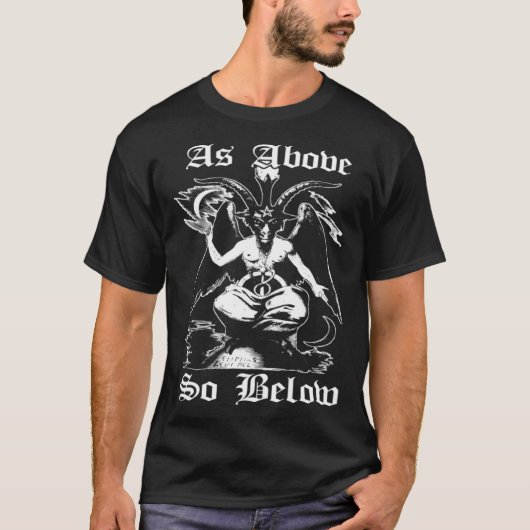 Baphomet Satanic Baphomet Sigil Gothic Occult Pent T-shirt (Voorkant)