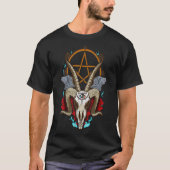 Baphomet Satanic Goat Ram Head Lucifer Eye Hwe T-shirt (Voorkant)