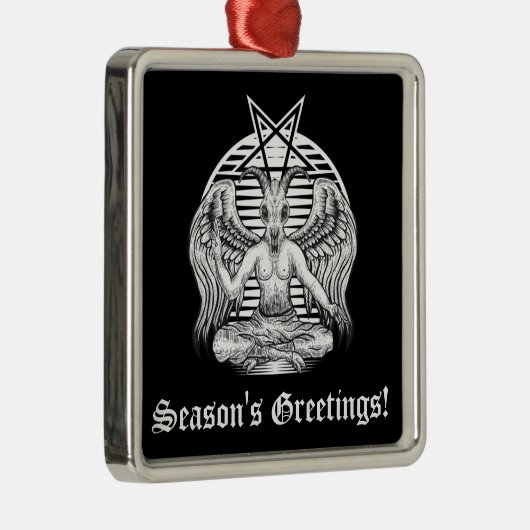 Baphomet Satanic Metalen Ornament (Rechts)