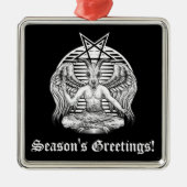 Baphomet Satanic Metalen Ornament (Voorkant)