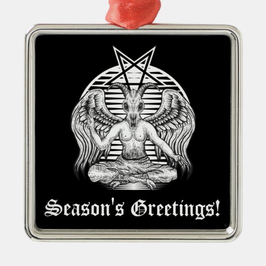 Baphomet Satanic Metalen Ornament (Voorkant)