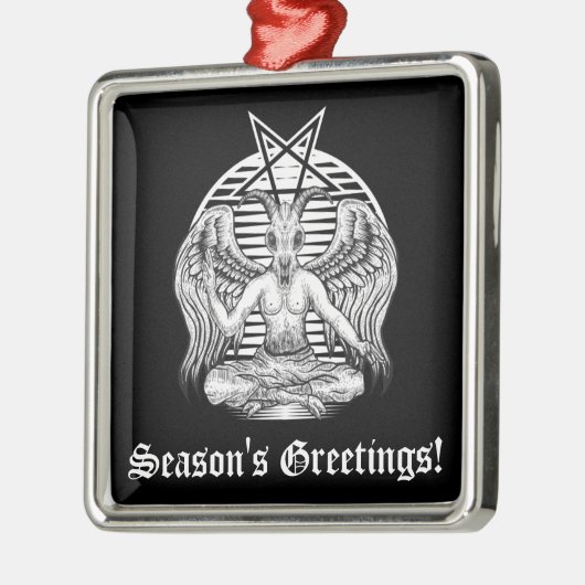 Baphomet Satanic Metalen Ornament (Links)