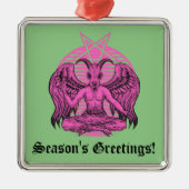 Baphomet Satanic Metalen Ornament (Voorkant)