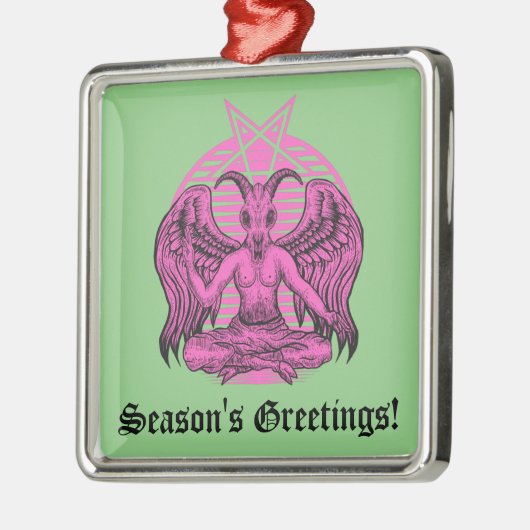 Baphomet Satanic Metalen Ornament (Links)