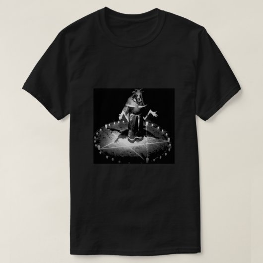 Baphomet Satanic Ritual Poster T-shirt (Design voorkant)