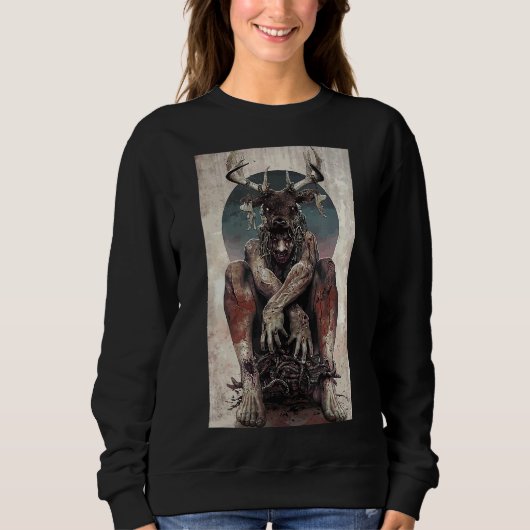 Baphomet Satanist Geit Satanic Dark Evil 666 Trui (Voorkant)