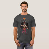 Baphomet Satanist waterverf Shirt (Voorkant volledig)