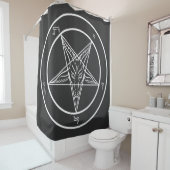 Baphomet Sigil CoS 6' Ritueel Kamer Gordijn of (In situ)
