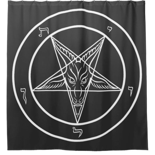 Baphomet Sigil CoS 6' Ritueel Kamer Gordijn of (Voorkant)