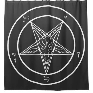 Baphomet Sigil CoS 6' Ritueel Kamer Gordijn of