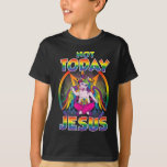 Baphomet Sigil not Today Jesus Satanic Unicorn T-shirt<br><div class="desc">Baphomet Sigil not Today Jesus Satanic Unicorn</div>