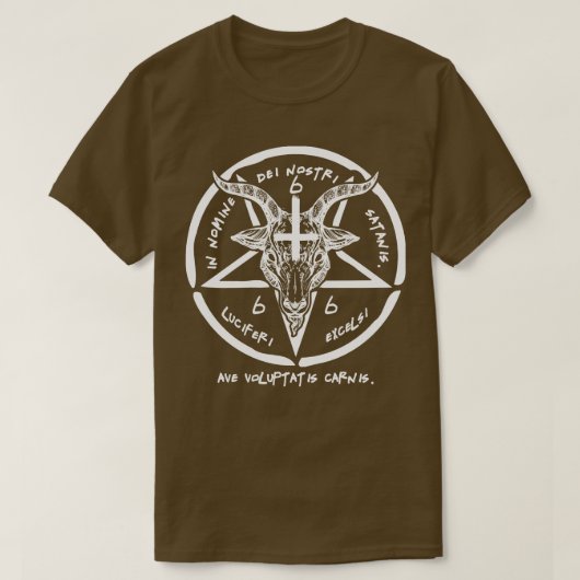Baphomet Sigil of Satan the Occult T-shirt (Design voorkant)