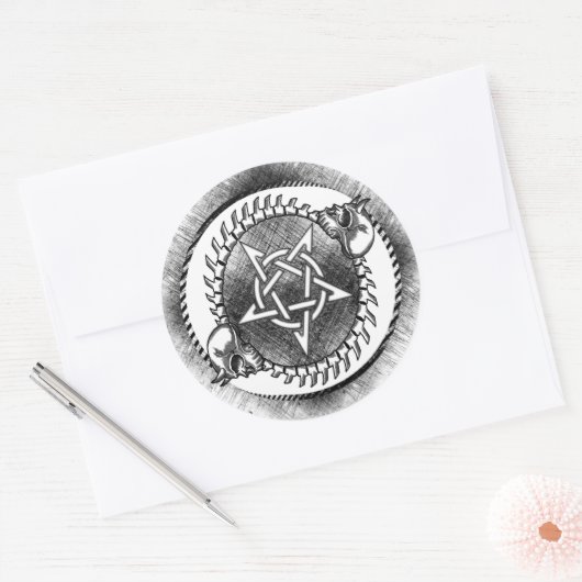 Baphomet sigil-ronde sticker (Envelop)