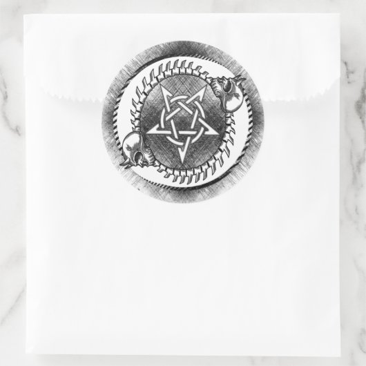Baphomet sigil-ronde sticker (Tas)