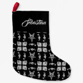Baphomet Stars Gothic Kerststaart Kleine Kerstsok (Voorkant)