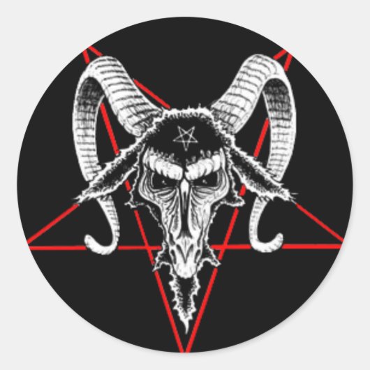 Baphomet-Sticker Ronde Sticker (Voorkant)