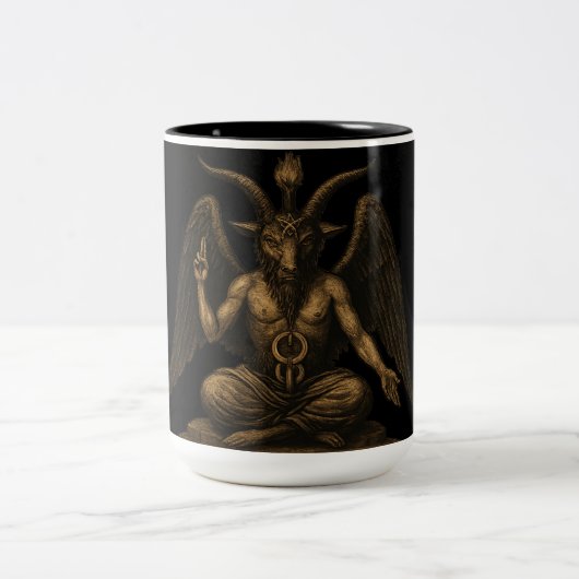 Baphomet Tweekleurige Koffiemok (Center)