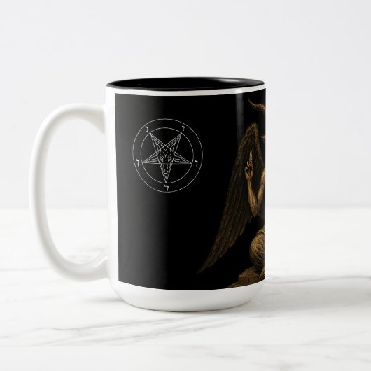 Baphomet Tweekleurige Koffiemok (Links)