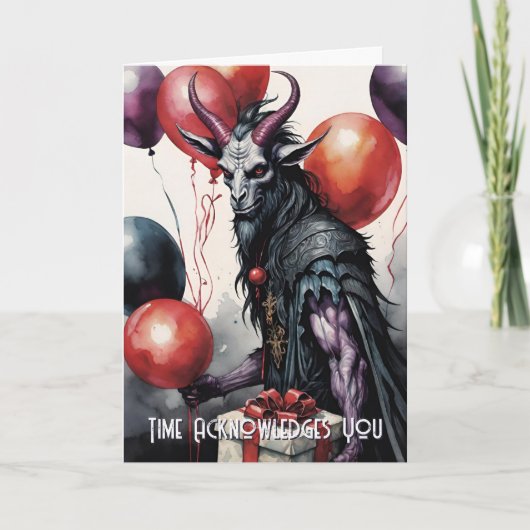 Baphomet Verjaardagsballonnen & Geschenken Gotisch Kaart (Voorkant)