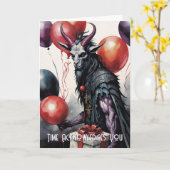 Baphomet Verjaardagsballonnen & Geschenken Gotisch Kaart (Gele Bloem)