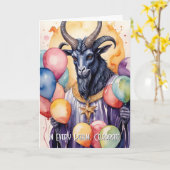 Baphomet Verjaardagsballonnen & Geschenken Gotisch Kaart (Gele Bloem)