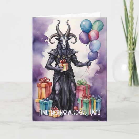 Baphomet Verjaardagsballonnen & Geschenken Gotisch Kaart (Voorkant)