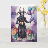 Baphomet Verjaardagsballonnen & Geschenken Gotisch Kaart (Gele Bloem)