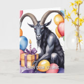 Baphomet Verjaardagsballonnen & Geschenken Gotisch Kaart (Gele Bloem)